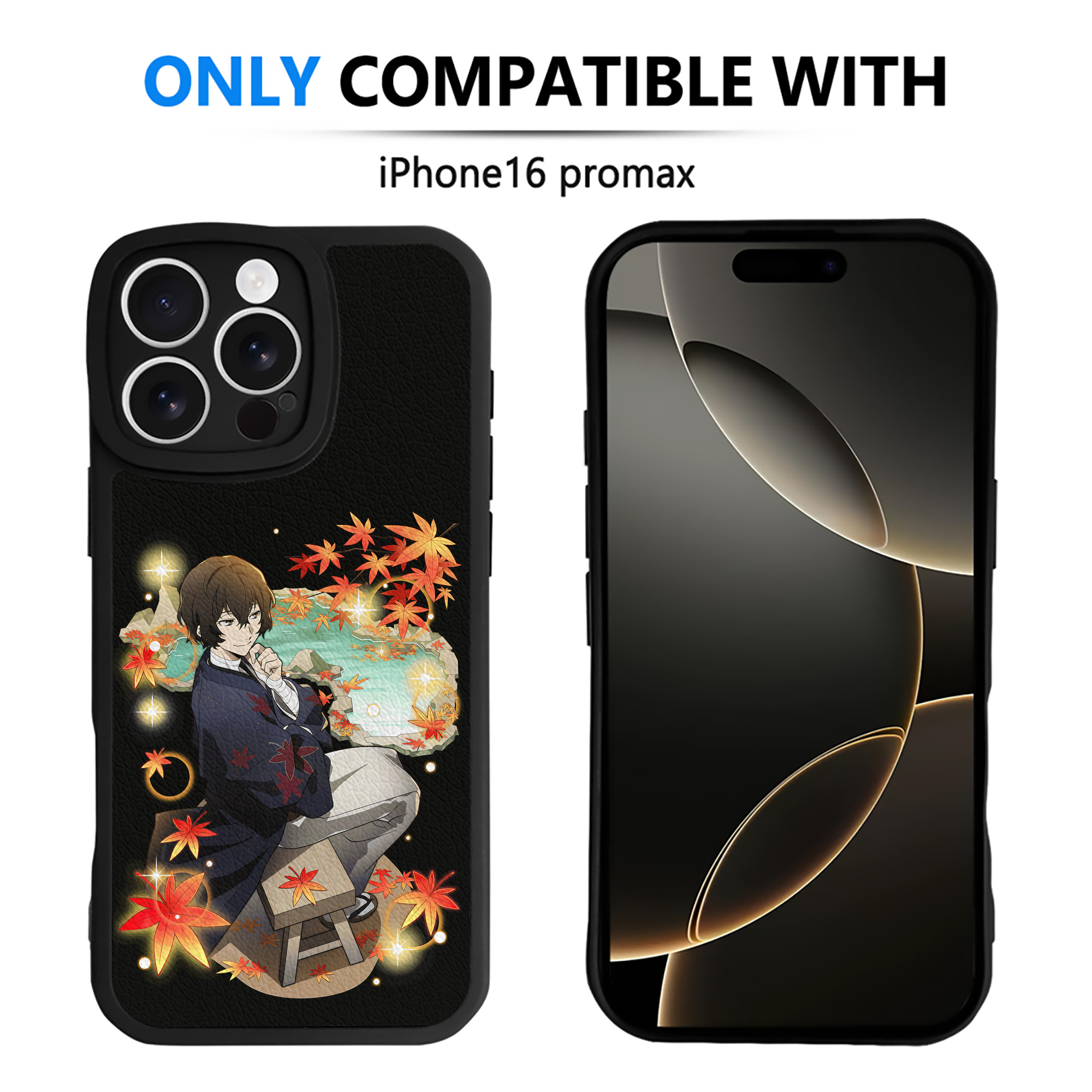 （画像用） 文豪ストレイドッグス Bungo Stray Dogs 【iPhone 16シリーズ対応】シリコンスマホケース（レザー調） 材質：シリコン